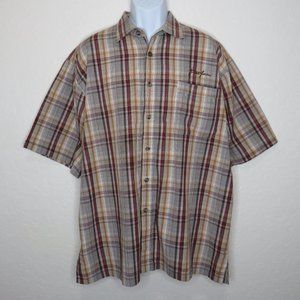 Phat Farm* Men's Short Sleeve Button Down‎ Straight Hem Chest Pocket Shirt~ XL